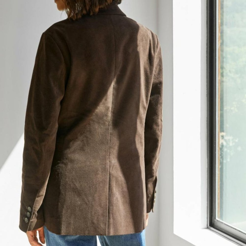 Outerknown Henry Cord Boy Blazer in Java - Picture 4 of 5